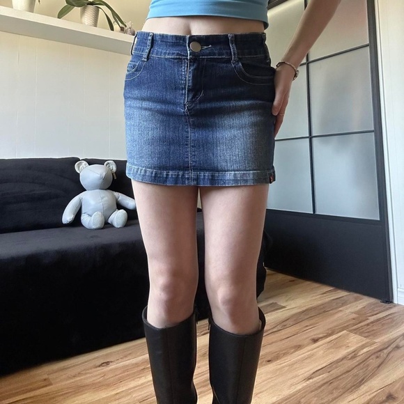 Denim Mini Skirt - Picture 6 of 8